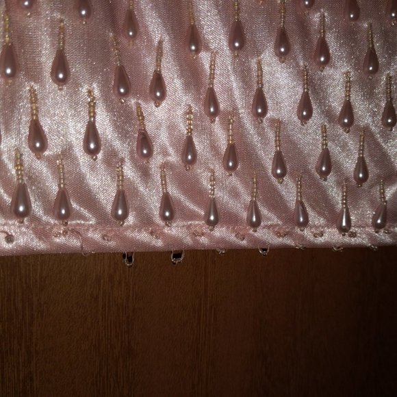 Vintage Crocodile Pink Beaded (dangling teardrop beads) Tank Top Blouse - Picture 4 of 7